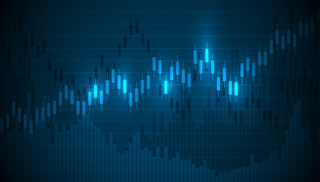Stock exchange chart market investment trading with world map. Trading platform. Business graph.