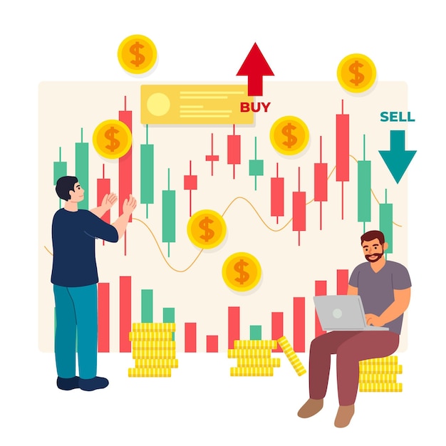 Vettore concetto di dati di borsa