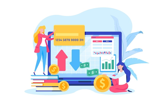 Vector stock exchange data concept