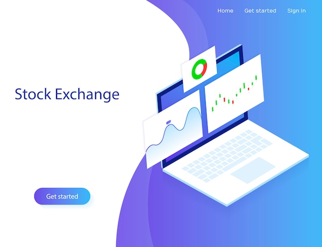 Stock exchange market analysis and finance.