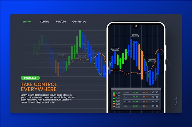 Вектор Шаблон биржевой площадки