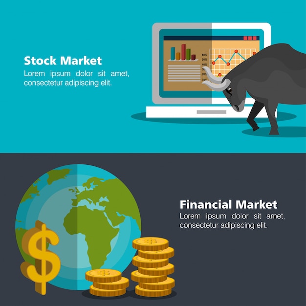 Stock financiële markt ontwerp