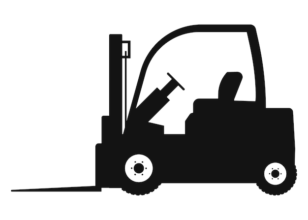 Vector stock forklift with fork extensions vector illustration