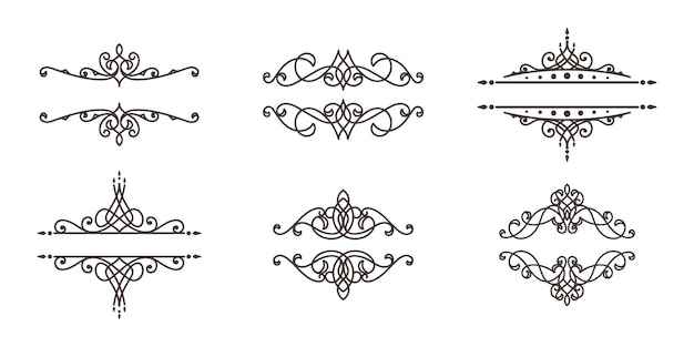 Stock frame pattern victorian line art