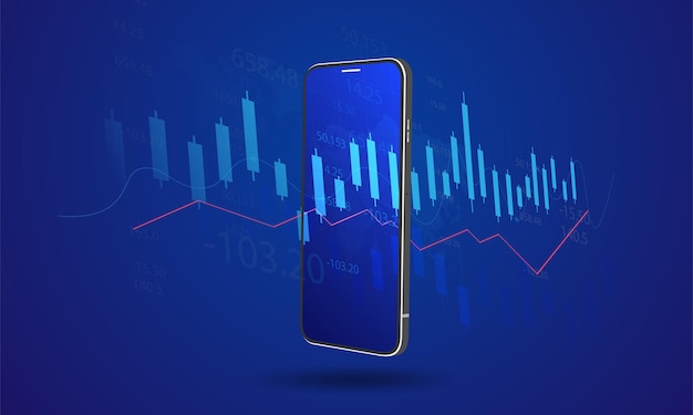 Stock and Graph design background. Business graph