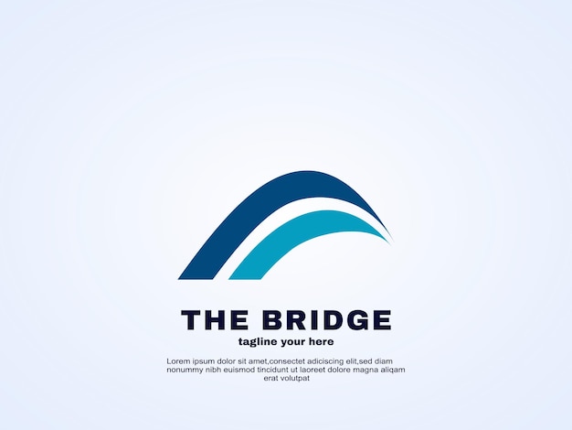 Иллюстрация моста логотипа икона вектор изолированный цветный