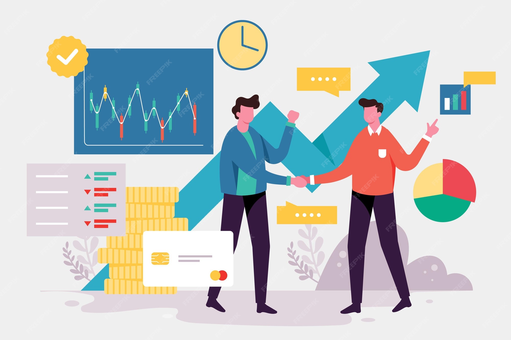 Premium Vector Stock market analysis concept
