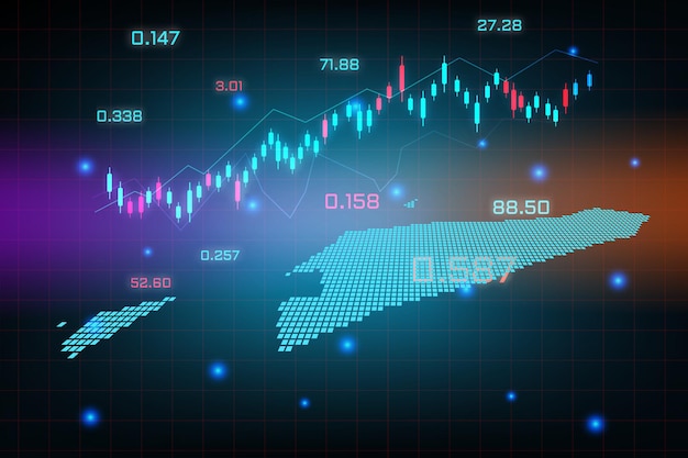 東ティモールの金融投資コンセプトの株式市場の背景または外国為替取引ビジネスグラフチャート。