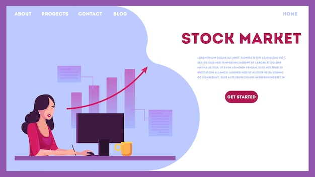 Vector stock market concept. idea of finance investment