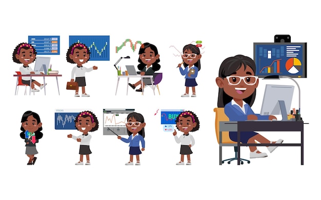 Stock market concept with people