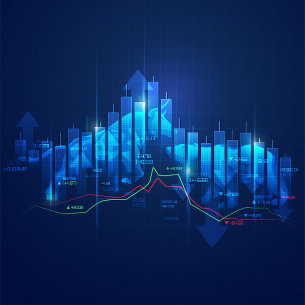 Vector stock market concept