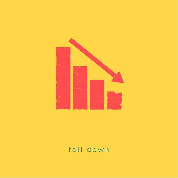 Stock Market Crash Economy Recession with Falling Down Chart Design