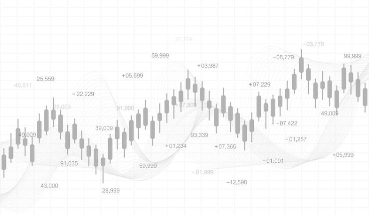 Vector stock market or forex trading graph in futuristic concept for financial investment or economic trends business idea. financial trade concept. stock market and exchange candle stick graph chart vector.