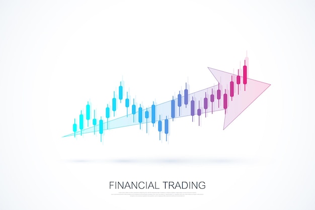 Vector stock market or forex trading graph in futuristic concept for financial investment or economic trends business idea financial trade concept stock market and exchange candle stick graph chart vector