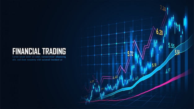 Vector stock market or forex trading graph in graphic concept