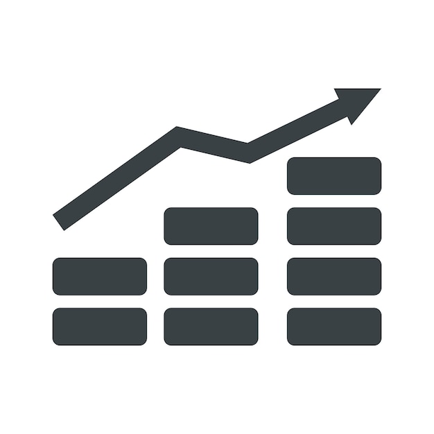 Stock market icon vector