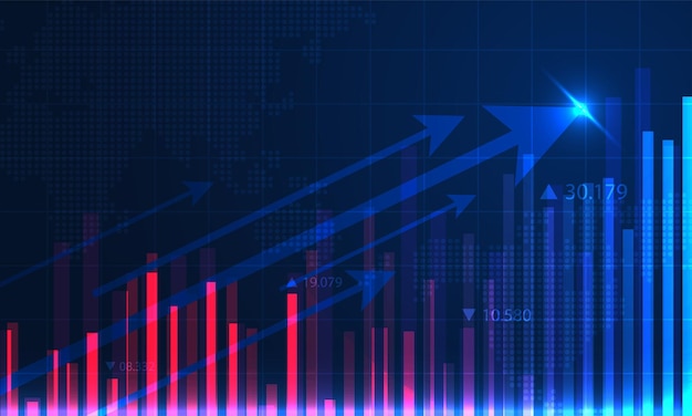 Stock market investment trading grafiek in grafisch concept geschikt.