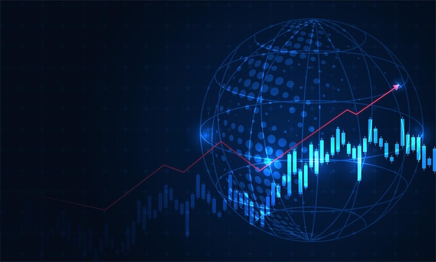 Stock market investment trading grafiek in grafisch concept geschikt.
