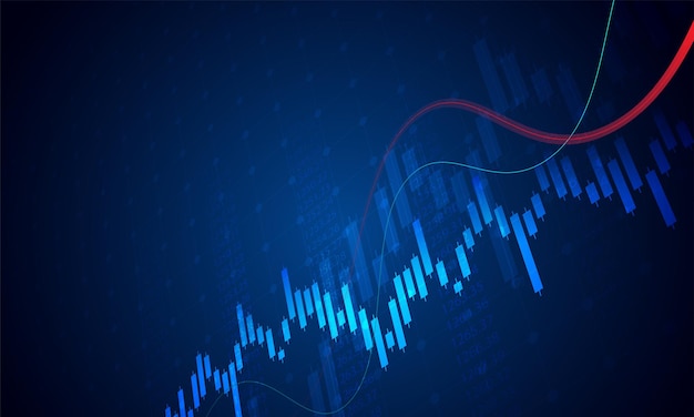 Grafico commerciale di investimento del mercato azionario nel concetto grafico adatto.