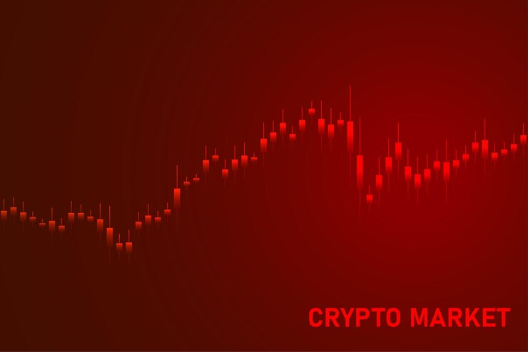 Vector stock market trading on mobile concept background