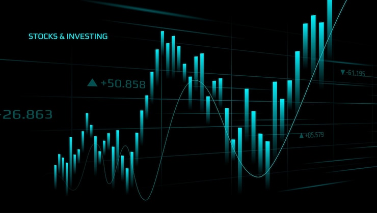 Vector stock market volatility concept background design