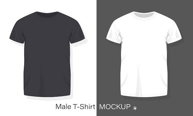 Vector stock men's t-shirt design template flat style