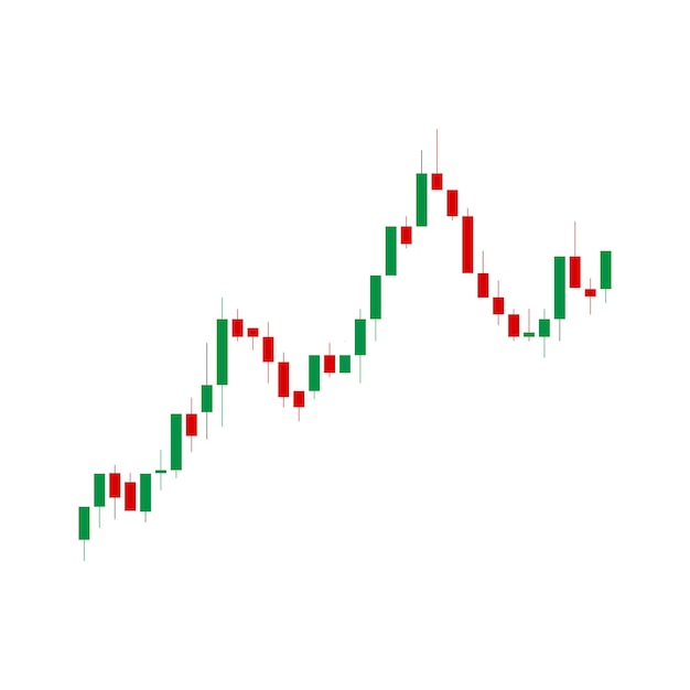 Stock price indicator chart icon