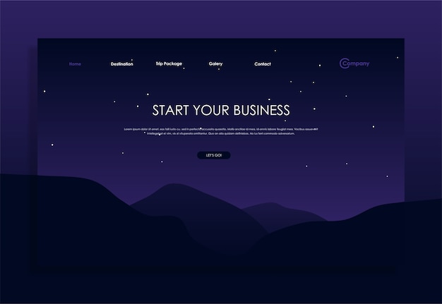 Vector stock vector landing page design