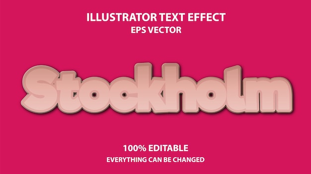 Stockholm editable text effect