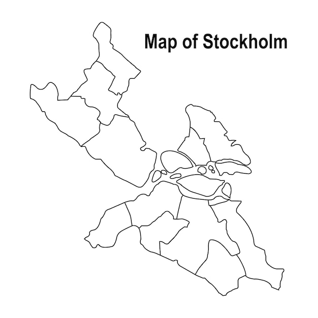 Stockholm kaart pictogram illustratie symbool ontwerp