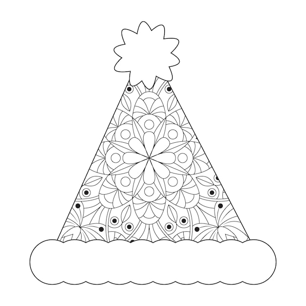 Stocking cap coloring page in exquisite style