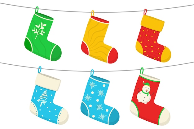 Stockings christmas socks new year design stickers for xmas hanging holiday decorations gifts