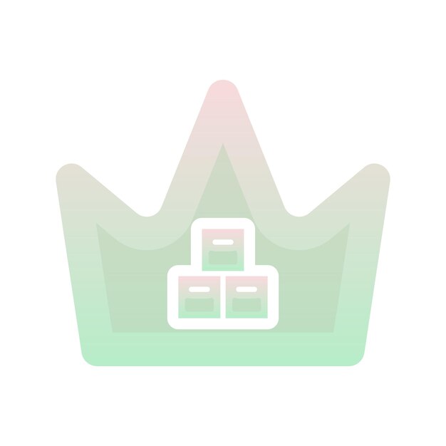 Stockpile crown logo gradient design template icon