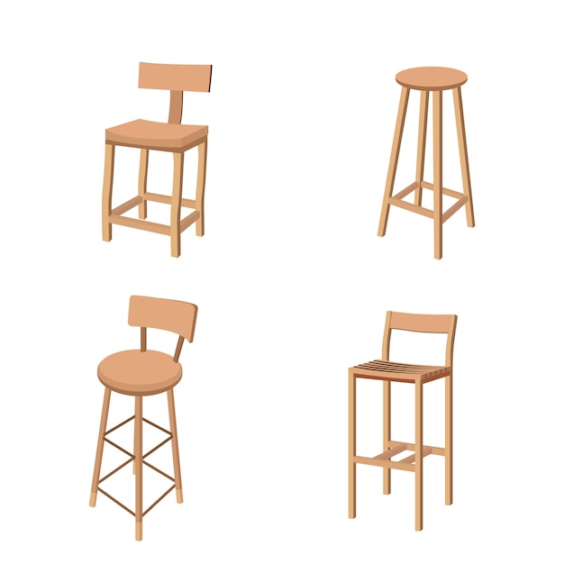 stoel vector illustratie ontwerpset