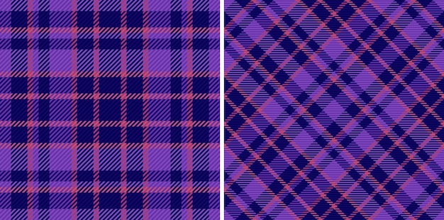 Stof geruite tartan textiel check textuur patroon naadloze vector achtergrond