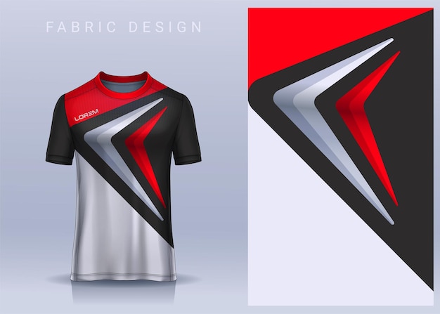Stof textielontwerp voor Sport t-shirt Voetbalshirt voor voetbalclub uniform vooraanzicht