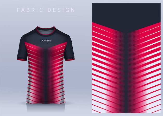 Stof textielontwerp voor Sport tshirt Voetbaltrui sjabloon voor voetbalclub uniform vooraanzicht