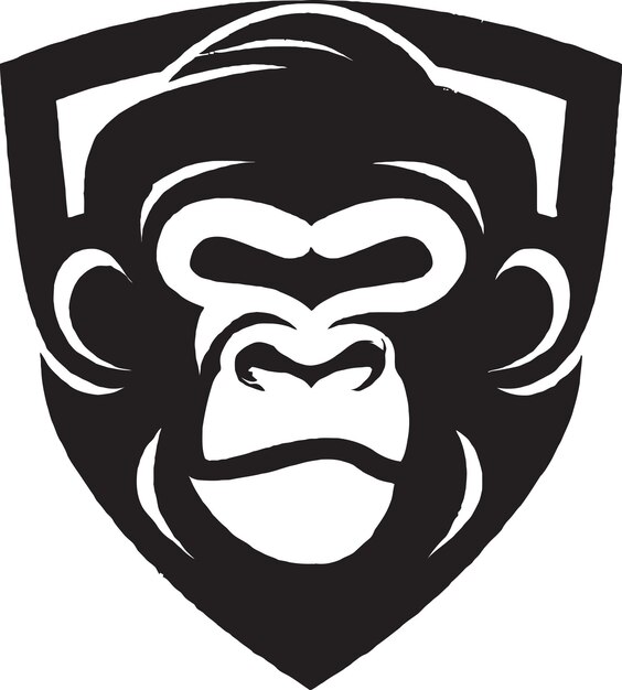 Vector stoic silverback icon