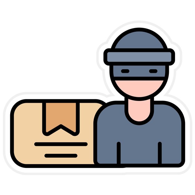 Vector stolen package icon vector image can be used for web store