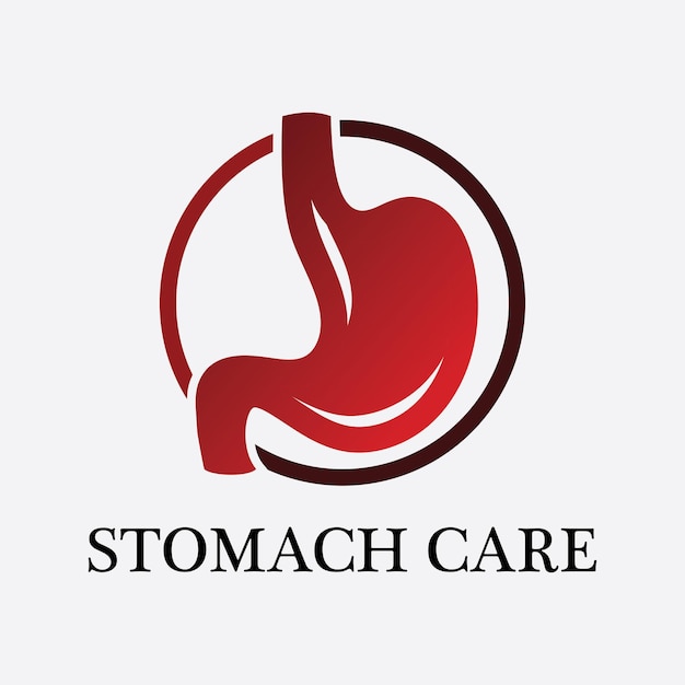 Stomach care and health logo illustration