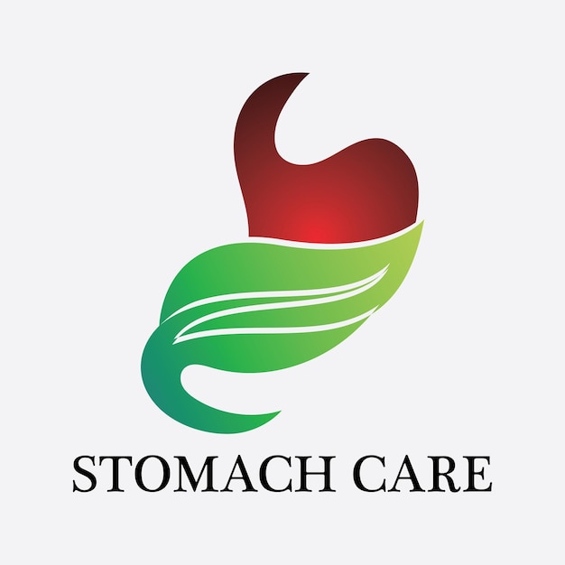 Stomach care and health logo illustration