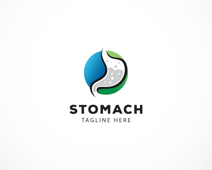  Stomach care logo template design vector emblem design concept creative symbol icon