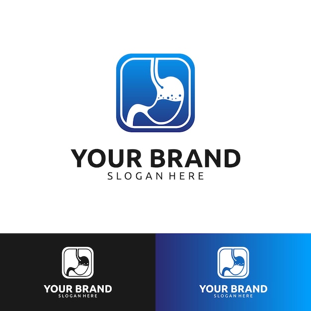 Vector stomach endoscopy care logo design