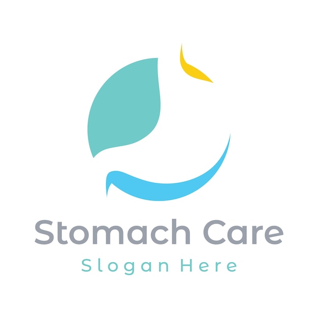 Vector stomach health and stomach care template logo design logo sign for doctor business and branding