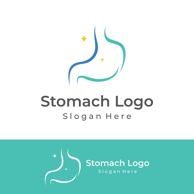 Stomach health and stomach care template logo design Logo sign for doctor business and branding