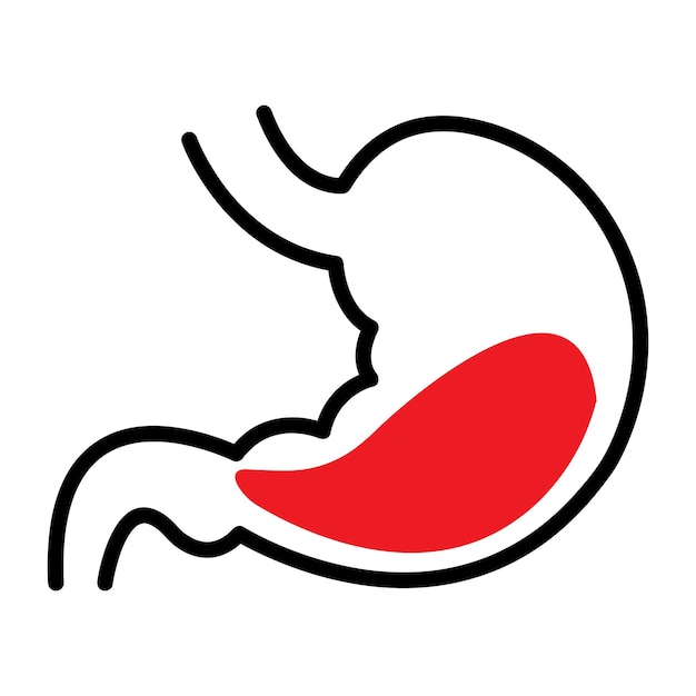 Stomach icon logo vector design template