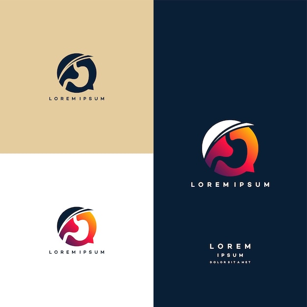 Stomach logo designs, stomach forum logo template, stomach discuss logo vector