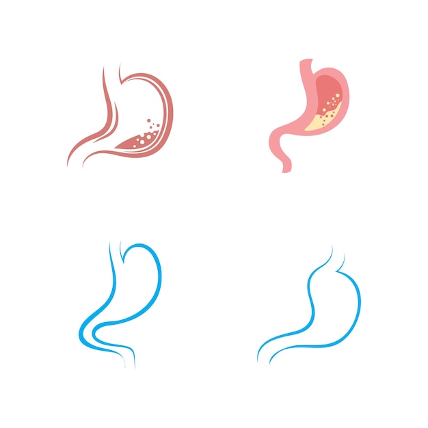 Stomach logo icon illustration vector flat and symbol design