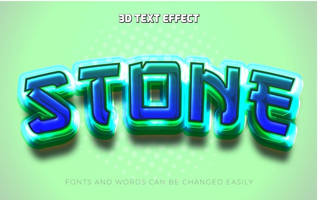 ストーン 3D エディテーブル テキスト エフェクト スタイル
