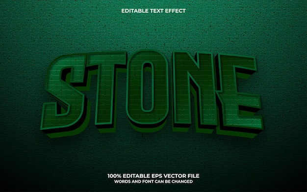 Stone 3d editable text effect